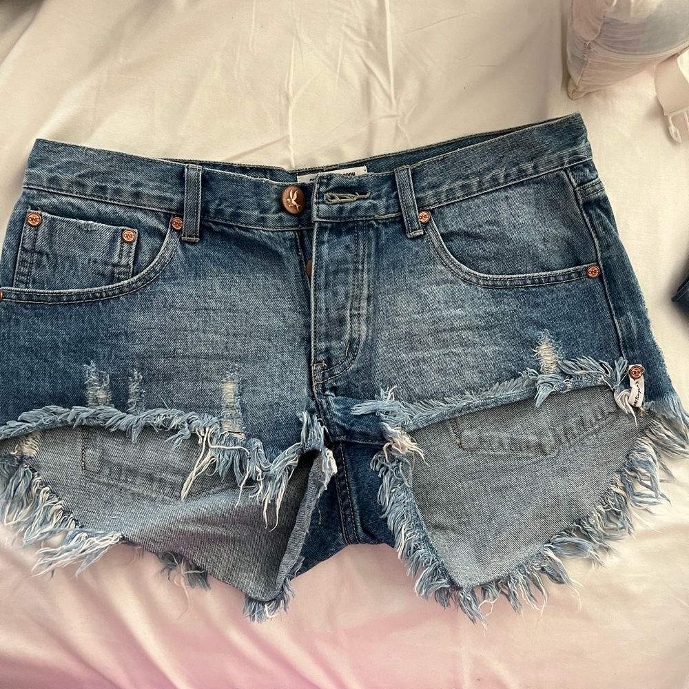 One x Teaspoon Bonitas cutoff jean shorts